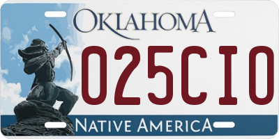 OK license plate 025CIO