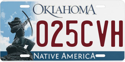 OK license plate 025CVH