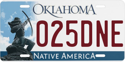 OK license plate 025DNE