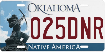OK license plate 025DNR