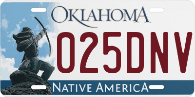 OK license plate 025DNV