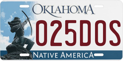 OK license plate 025DOS