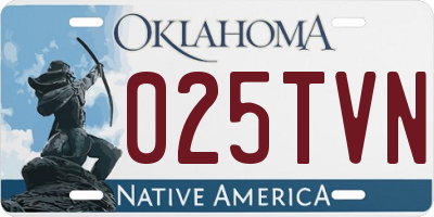 OK license plate 025TVN