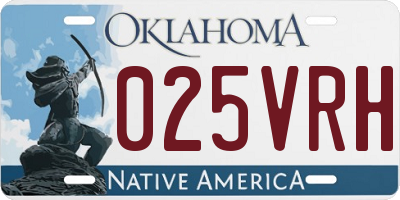 OK license plate 025VRH