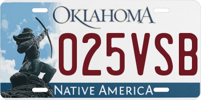 OK license plate 025VSB