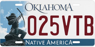 OK license plate 025VTB