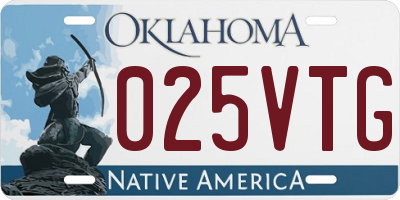 OK license plate 025VTG