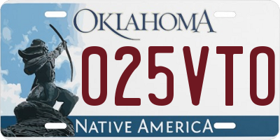 OK license plate 025VTO