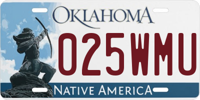 OK license plate 025WMU