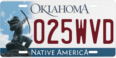 OK license plate 025WVD
