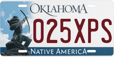 OK license plate 025XPS