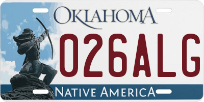 OK license plate 026ALG