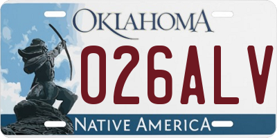 OK license plate 026ALV
