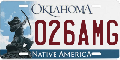 OK license plate 026AMG