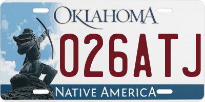 OK license plate 026ATJ