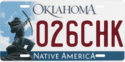 OK license plate 026CHK