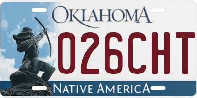 OK license plate 026CHT