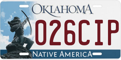 OK license plate 026CIP