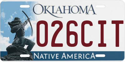 OK license plate 026CIT