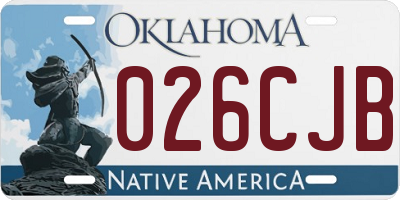 OK license plate 026CJB
