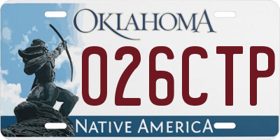 OK license plate 026CTP