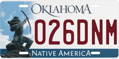 OK license plate 026DNM