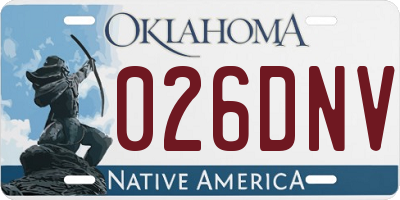 OK license plate 026DNV