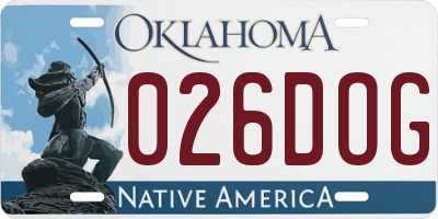 OK license plate 026DOG