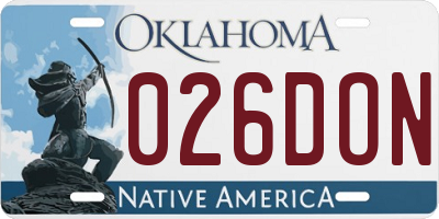 OK license plate 026DON