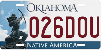 OK license plate 026DOU