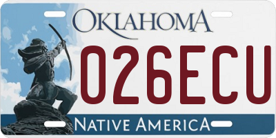 OK license plate 026ECU