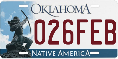 OK license plate 026FEB