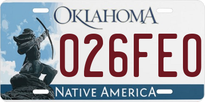 OK license plate 026FEO