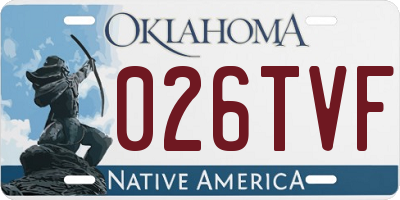 OK license plate 026TVF
