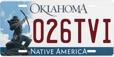 OK license plate 026TVI