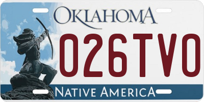 OK license plate 026TVO