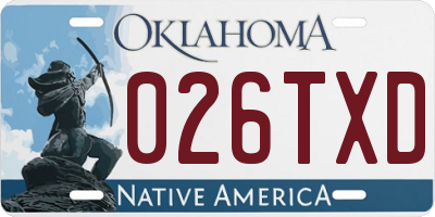 OK license plate 026TXD