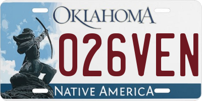 OK license plate 026VEN