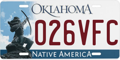 OK license plate 026VFC