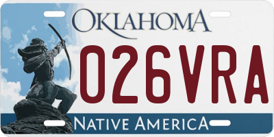 OK license plate 026VRA