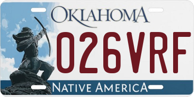 OK license plate 026VRF