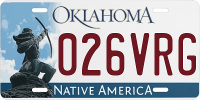 OK license plate 026VRG