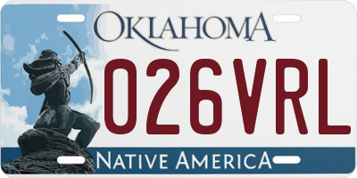OK license plate 026VRL
