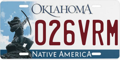 OK license plate 026VRM