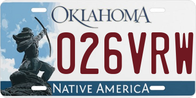 OK license plate 026VRW