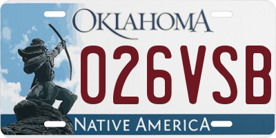OK license plate 026VSB