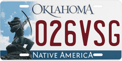 OK license plate 026VSG