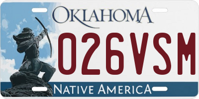 OK license plate 026VSM