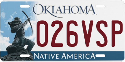 OK license plate 026VSP