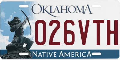 OK license plate 026VTH